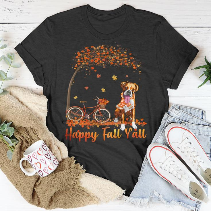 Shih Tzu Dog Autumn Fall Pumpkin Truck Mappe Thanksgiving Unisex T-Shirt Unique Gifts