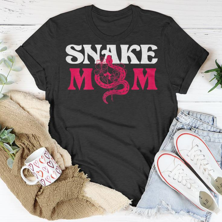 Snake Mom Mother Flowers Rattlesnake Python Cobra Gift Gift For Womens Unisex T-Shirt Unique Gifts
