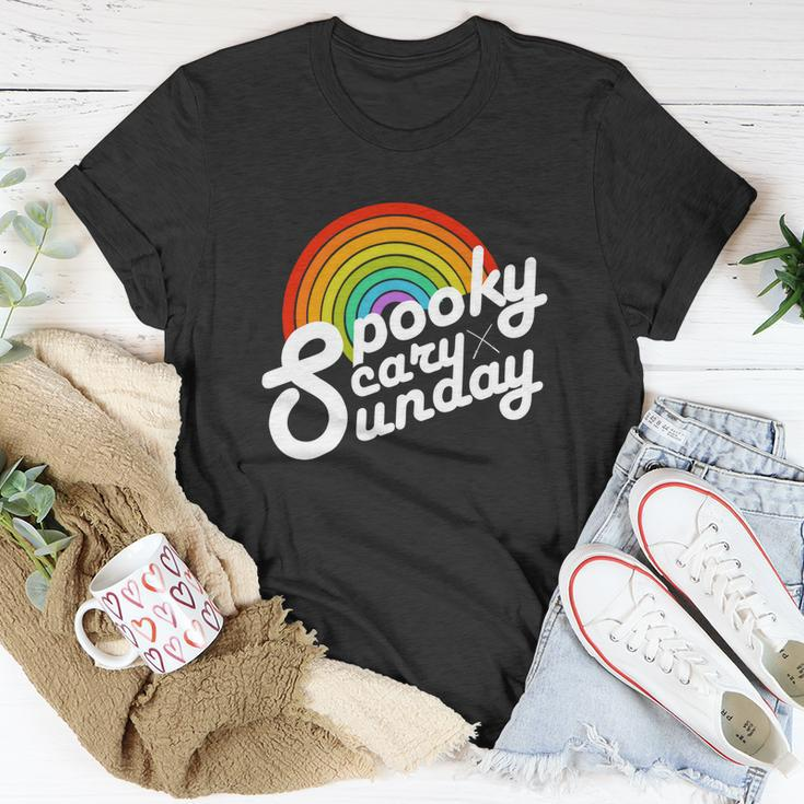 Spooky Scary Sunday Rainbow Funny Spooky Scary Sunday Trendy Unisex T-Shirt Unique Gifts