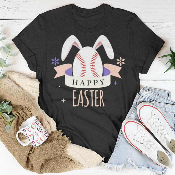 Sport Bunny Baseball Easter Day Egg Rabbit Baseball Ears Funny Unisex T-Shirt Unique Gifts