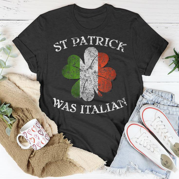 St Patrick Was Italian St Patricks Day Hat Clover Vintage T-Shirt Funny Gifts