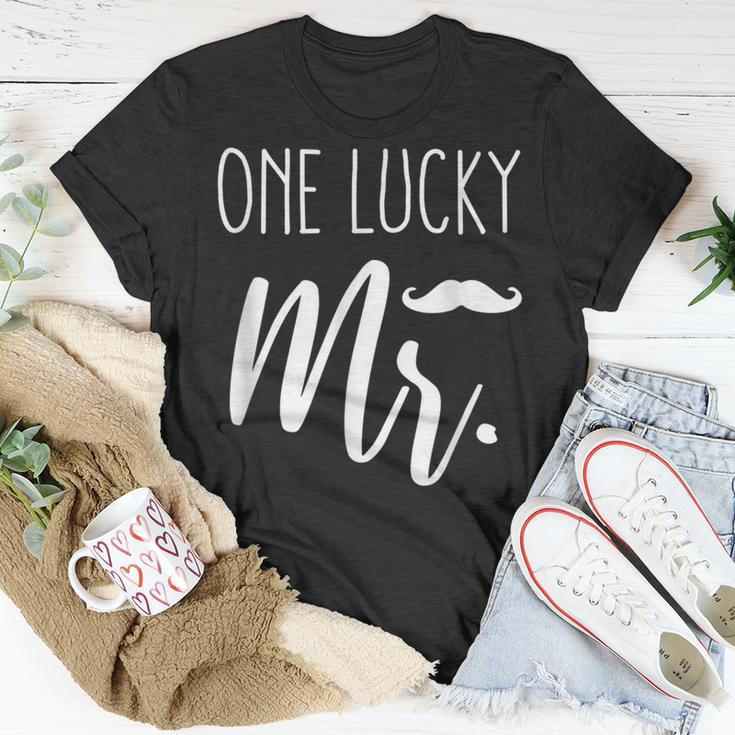 St Patricks Day Couples Matching One Lucky Mr T-Shirt Funny Gifts