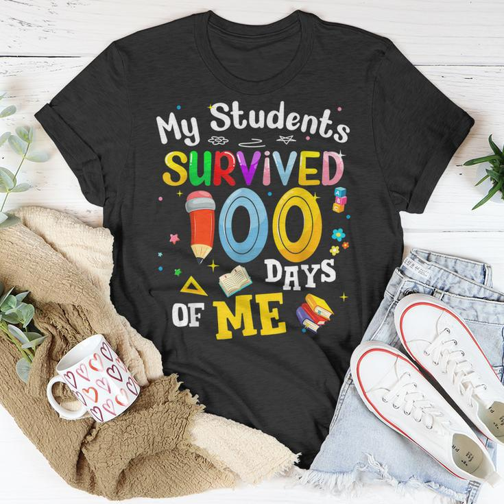 My Students Survived 100 Days Of Me 100 Days School Teachers T-Shirt Funny Gifts