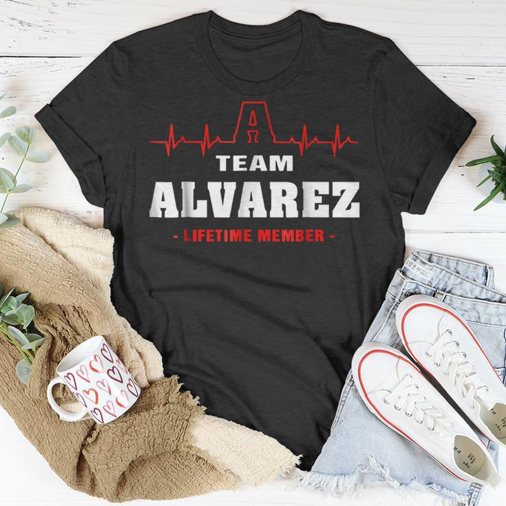 Team Alvarez Lifetime Member Name Surname Last Name Unisex T-Shirt Funny Gifts