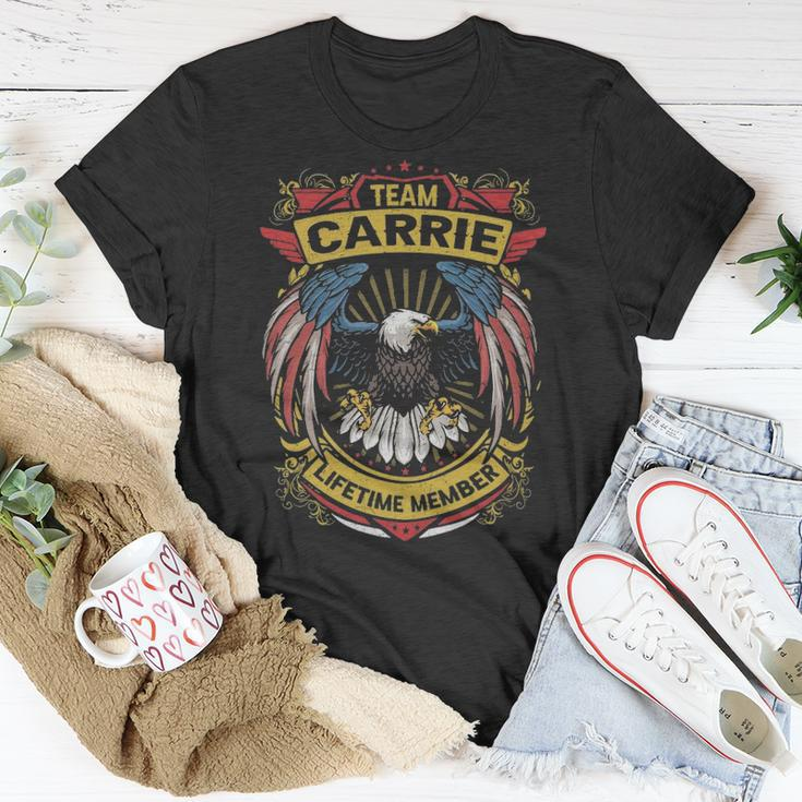 Team Carrie Lifetime Member Carrie Last Name Unisex T-Shirt Funny Gifts