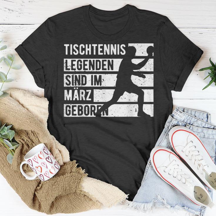 Tischtennis Legenden Sind Im März Geboren Geburtstag Jungs T-Shirt Lustige Geschenke