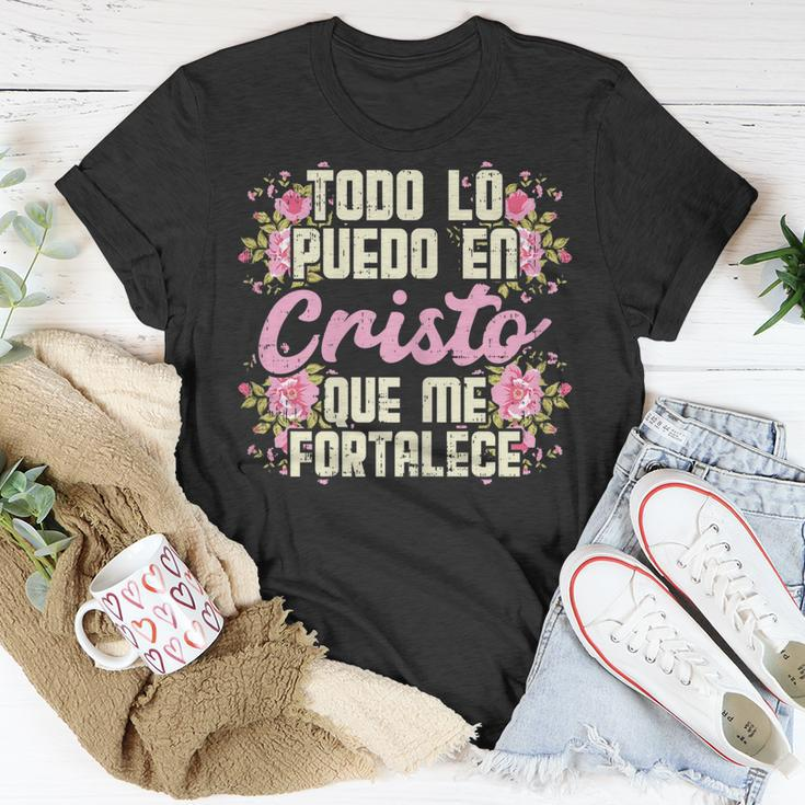 Todo Lo Puedo En Cristo God Jesus Spanish Christian Gift Gift For Womens Unisex T-Shirt Unique Gifts
