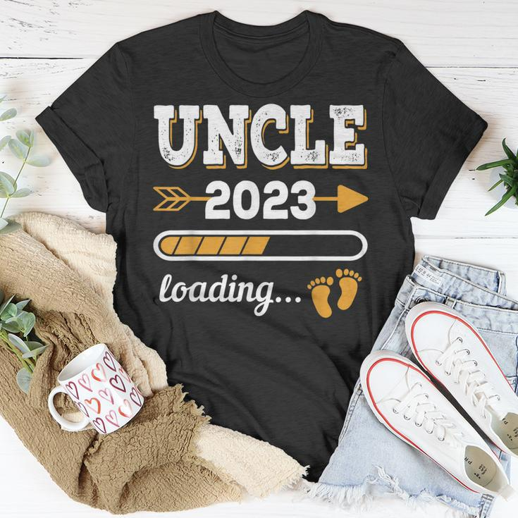 Uncle 2023 Loading Pregnancy Announcement Nephew Niece Gift For Mens Unisex T-Shirt Unique Gifts