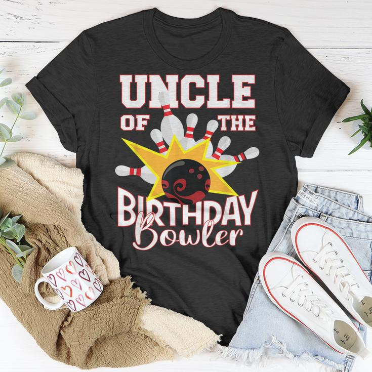 Uncle Of The Birthday Bowler Kid Bowling Party Unisex T-Shirt Unique Gifts