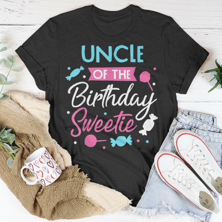 Uncle Of The Birthday Sweetie Candy Tito Bday Party Tio Unisex T-Shirt Unique Gifts