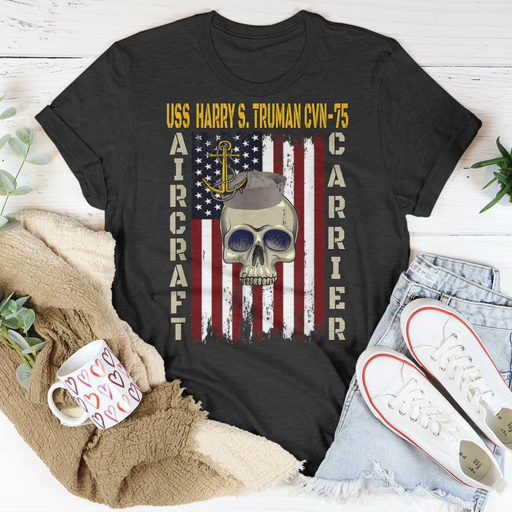 Uss Harry S Truman Cvn-75 Veterans Day Dad Boy Son Grandpa T-Shirt Funny Gifts