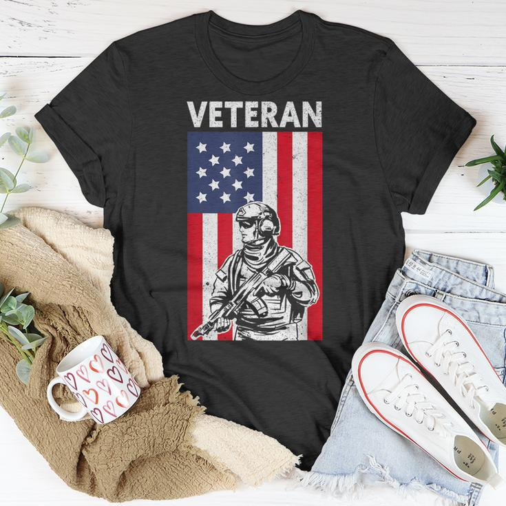 Veteran Usa Flag Proud American Veteran T-Shirt Funny Gifts