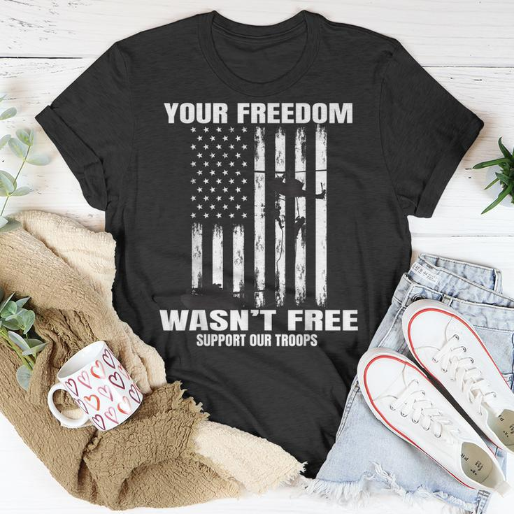Veterans Day Your Freedom Wasnt Free Military Us Flag T-Shirt Funny Gifts