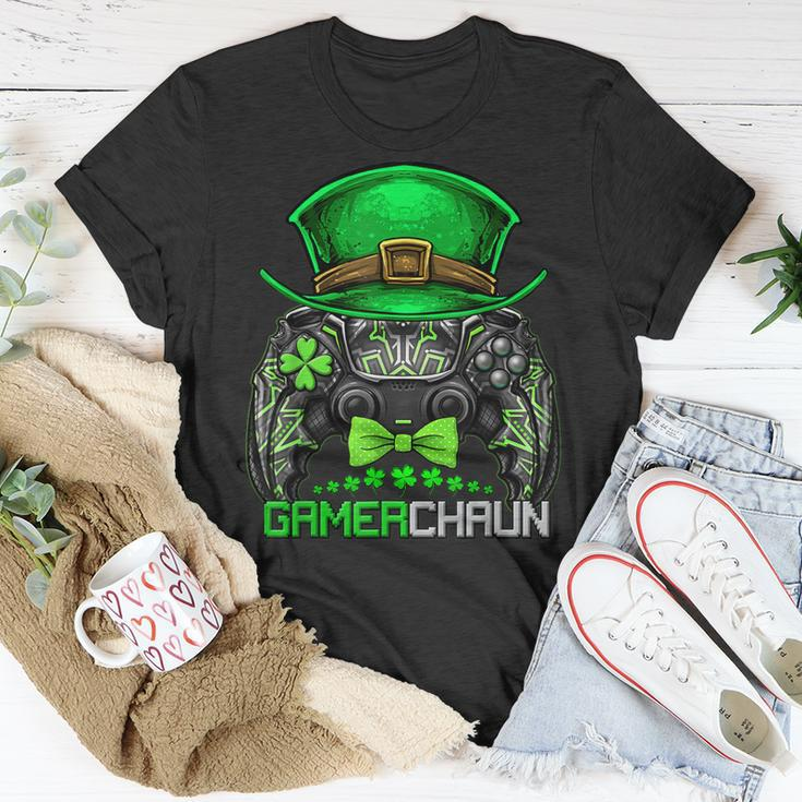 Video Gamer Leprechaun Gamers St Patricks Day Gamerchaun T-Shirt Funny Gifts