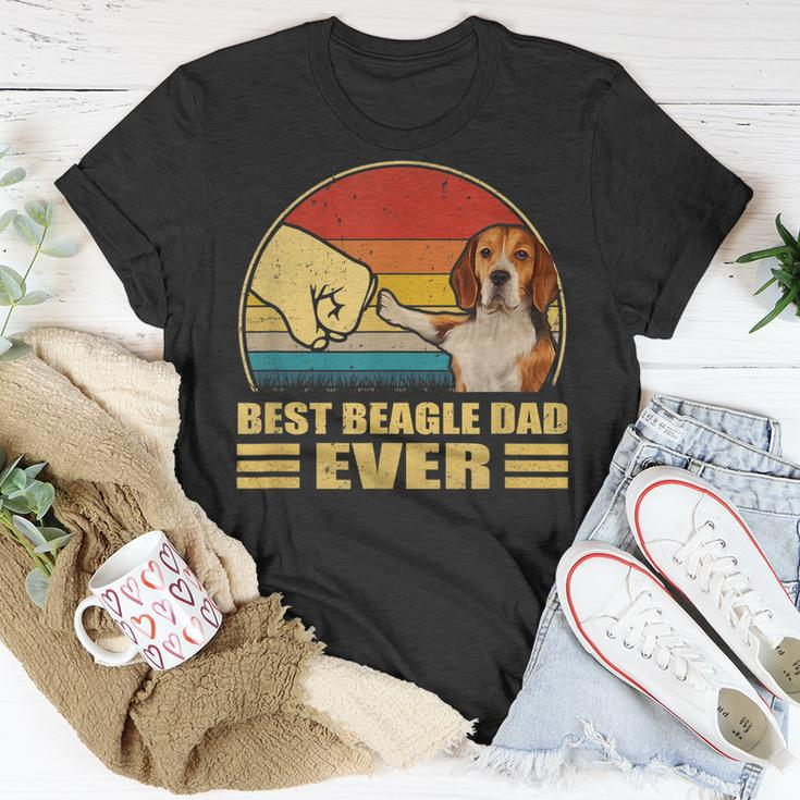 Vintage Best Beagle Dad Ever Bump Fit Funny Dog Lover Gift Gift For Mens Unisex T-Shirt Funny Gifts