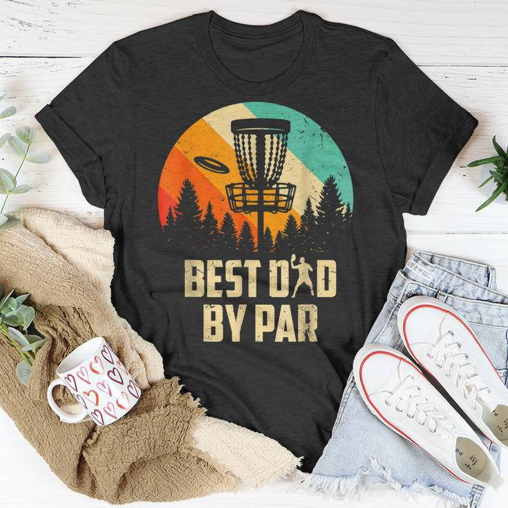 Men Vintage Best Dad By Par Disc Golf Dad Fathers Day T-Shirt Funny Gifts