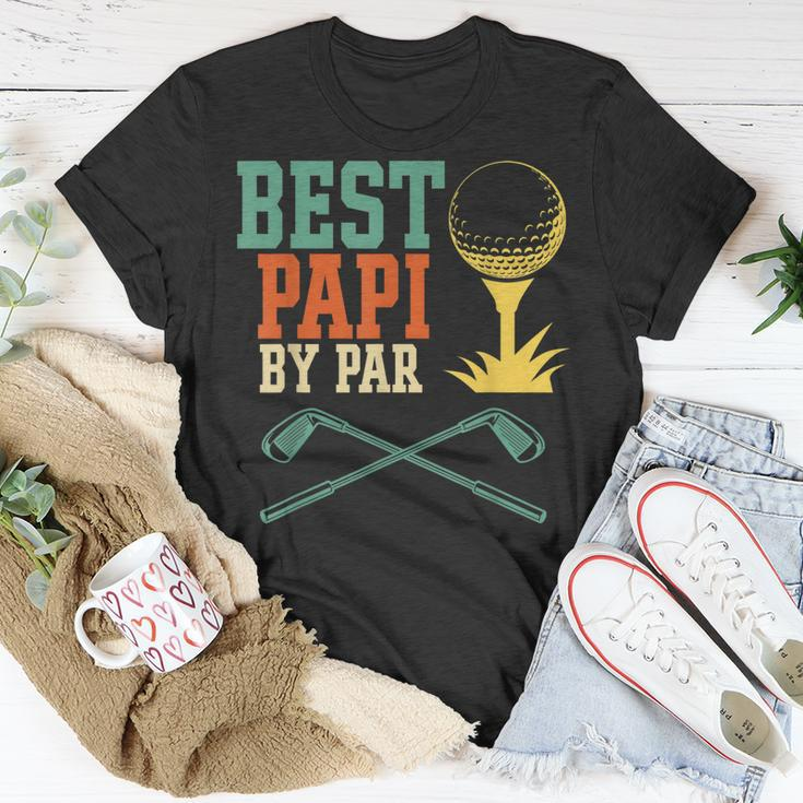 Mens Vintage Best Papi By Par Disc Golf Dad Fathers Papa T-Shirt Funny Gifts