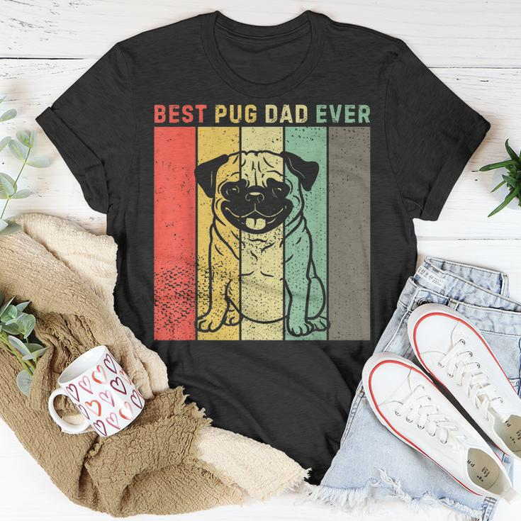 Vintage Best Pug Dog Dad Ever Gift Men Unisex T-Shirt Unique Gifts
