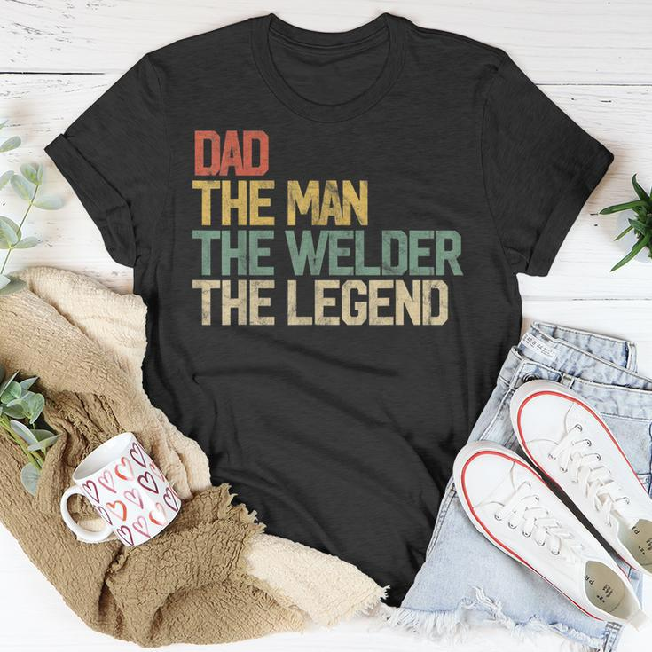 Mens Vintage Dad Man Welder Legend Welding Father Weld Daddy T-Shirt Funny Gifts