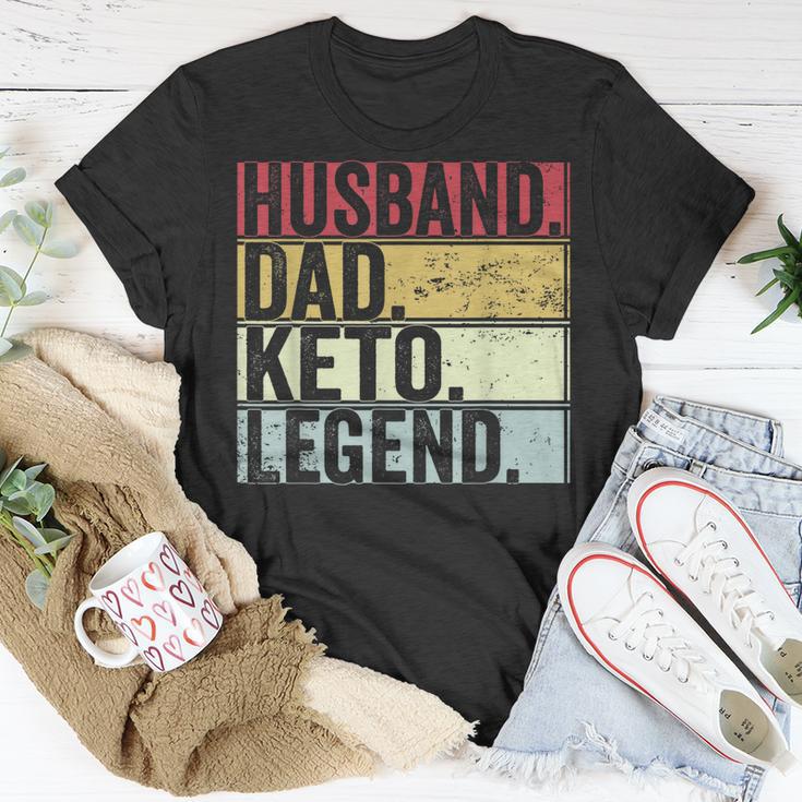 Vintage Ehemann Papa Keto Legende T-Shirt, Lustiges Vatertagsgeschenk Lustige Geschenke