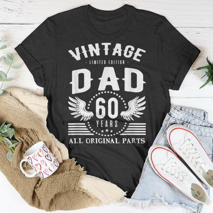Vintage Geburtstag Papa T-Shirt, 60 Jahre Alle Originalteile Lustige Geschenke