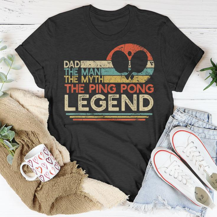 Mens Vintage Ping Pong Dad Man The Myth The Legend Table Tennis T-Shirt Funny Gifts