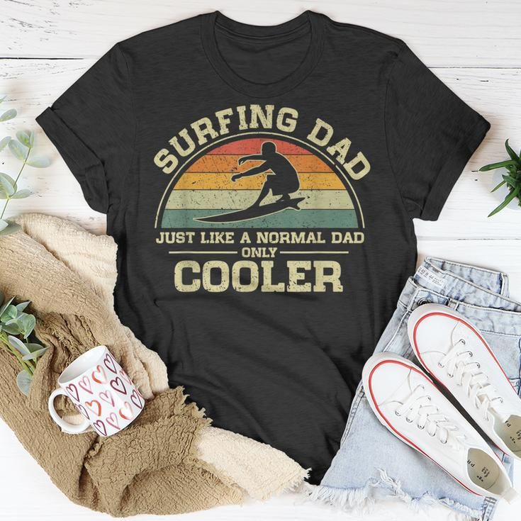 Mens Vintage Surfing Dad Just Like A Normal Dad Only Cooler T-Shirt Funny Gifts