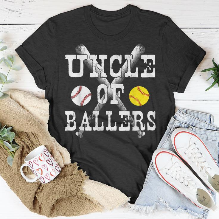 Vintage Uncle Of BallersBaseball Softball Lov T-Shirt Funny Gifts