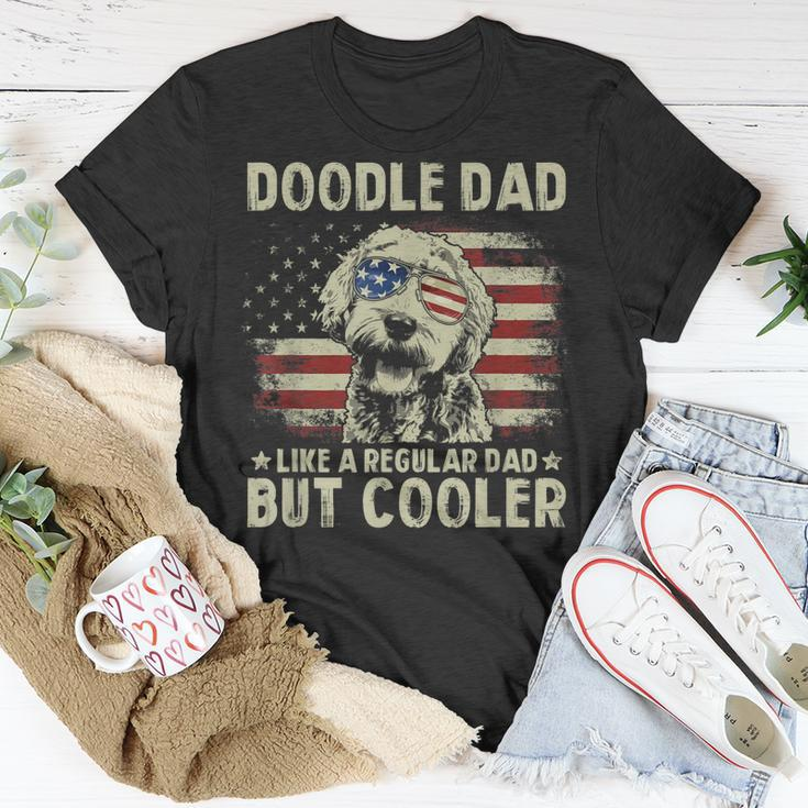 Mens Vintage Usa Flag Goldendoodle Doodle Dad Fathers Day Men T-Shirt Funny Gifts