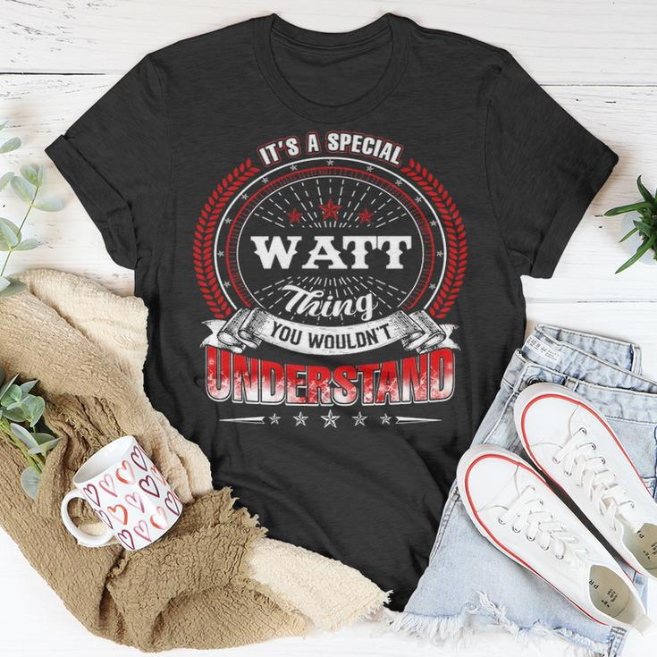 Wat Family Crest Watt Watt Clothing WattWatt T Gifts For The Watt Unisex T-Shirt Funny Gifts