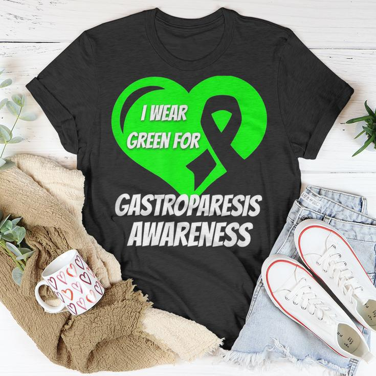 I Wear Green For Gastroparesis Awareness Mom Dad T-shirt Funny Gifts