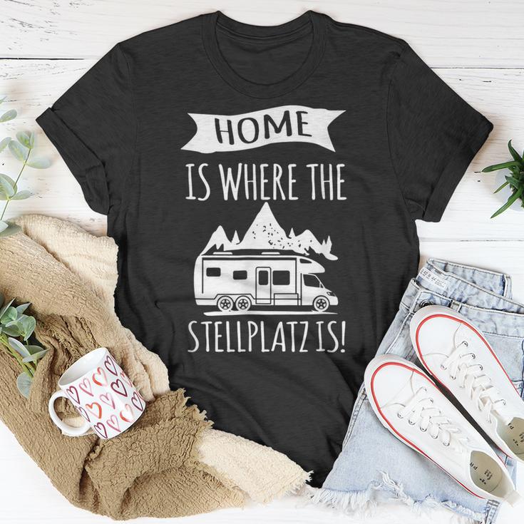 Wohnmobil Camper Geschenk Home Is Where The Stellplatz Is T-Shirt Lustige Geschenke