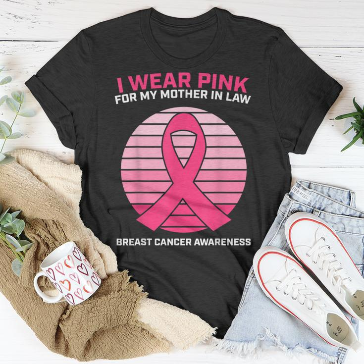 Women Gifts Wear Pink Mother In Law Breast Cancer AwarenessUnisex T-Shirt Unique Gifts