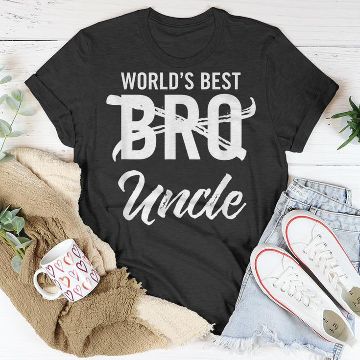 Worlds Best Bro Pregnancy Announcement Brother To Uncle Gift For Mens Unisex T-Shirt Unique Gifts