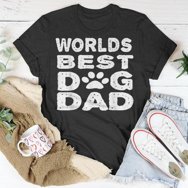 Worlds Best Dog Dad Funny Pet Puppy Unisex T-Shirt Unique Gifts