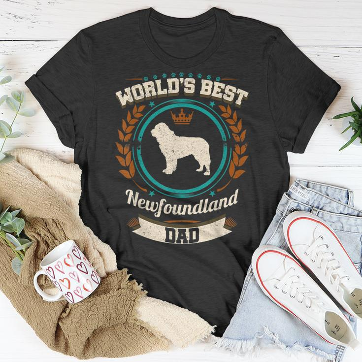 Worlds Best Newfoundland Dad Dog Owner Gift For Mens Unisex T-Shirt Unique Gifts