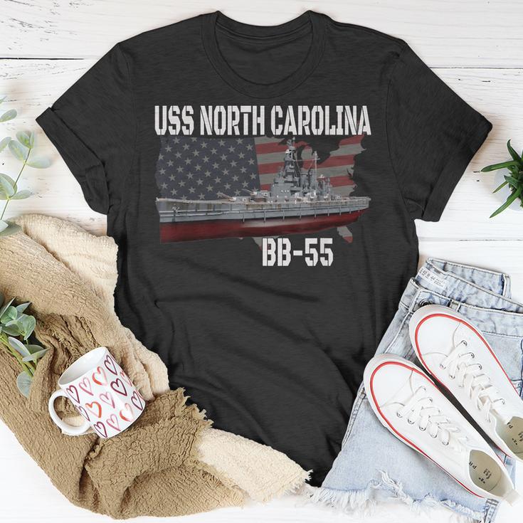 Ww2 American Battleship Uss North Carolina Bb-55 Warships T-Shirt Funny Gifts