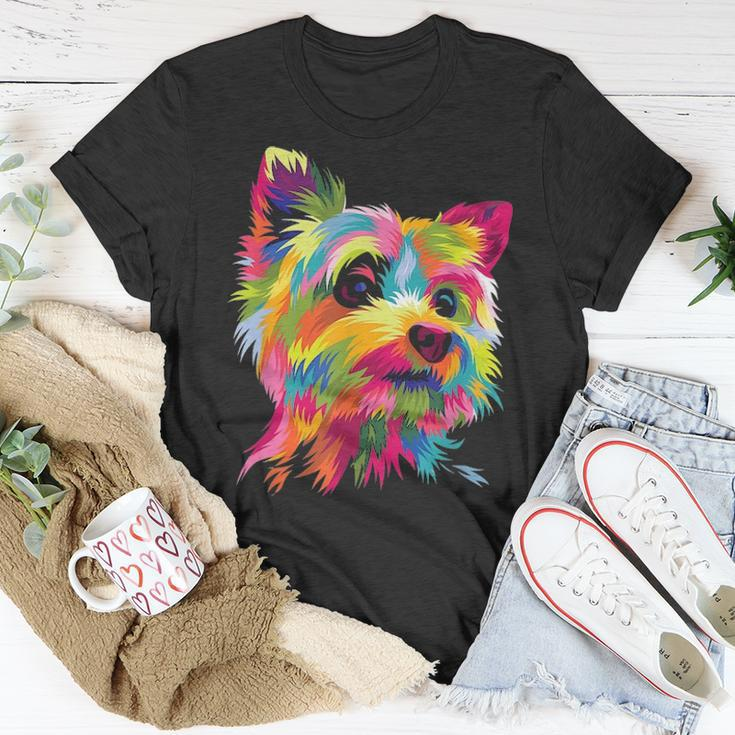 Yorkshire Terrier Funny Yorkie Pop Art Popart Dog Gift Unisex T-Shirt Funny Gifts