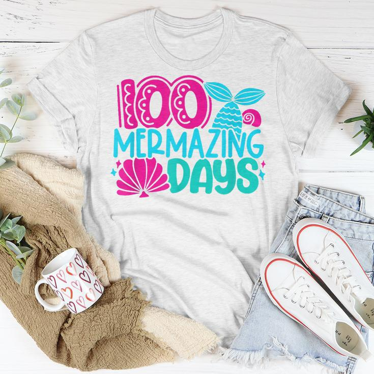 100 Mermazing Days Of School Mermaid 100Th Day Girls T-shirt Funny Gifts