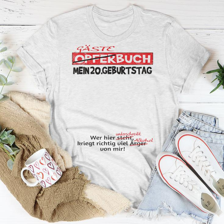 20 Geburtstag Frau Und 20 Geburtstag Mann Gästebuch T-Shirt Lustige Geschenke