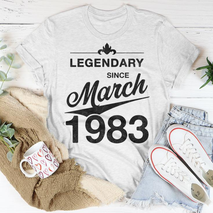 40 Geburtstag 40 Jahre Alt Legendär Seit März 1983 V2 T-Shirt Lustige Geschenke