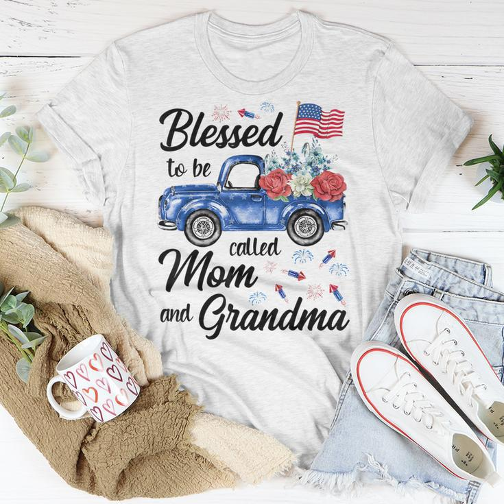 4Th July American Flag Patriotic Blessed Mom Grandma Gift For Women Unisex T-Shirt Unique Gifts