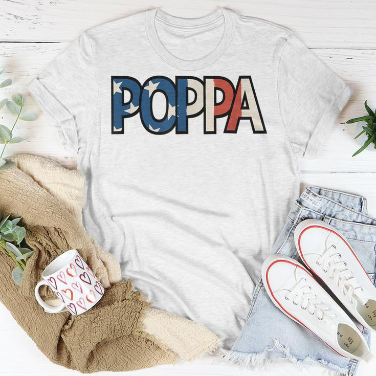 All American Poppa Patriotic July 4Th Fathers Day Gift Unisex T-Shirt Unique Gifts