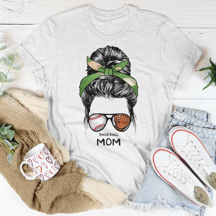 Baseball Mom Messy Bun Mom Life Mothers Day Unisex T-Shirt Unique Gifts