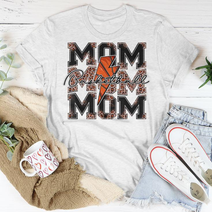 Basketball Mom Leopard Lightning Bolt Basketball Game Day T-shirt Personalized Gifts