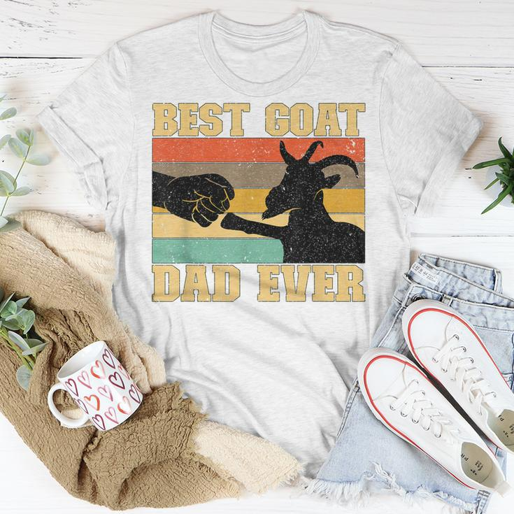 Best Goat Dad Ever Goat Father Goat Farmer Goat Lover Gift For Mens Unisex T-Shirt Funny Gifts