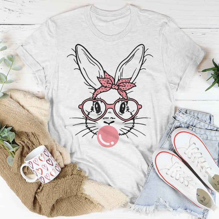 Bunny Face With Pink Sunglasses Bandana Happy Easter Day Unisex T-Shirt Unique Gifts