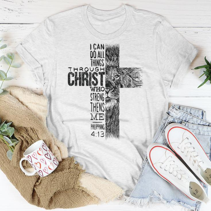 Christian Jesus Lion Of Tribe Judah Cross Lion Of Judah V5 T-Shirt Funny Gifts