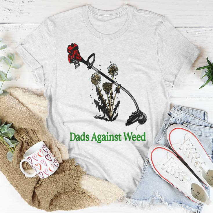 Dads Against Weed Gardening Lawn Mowing Fathers T-shirt Funny Gifts