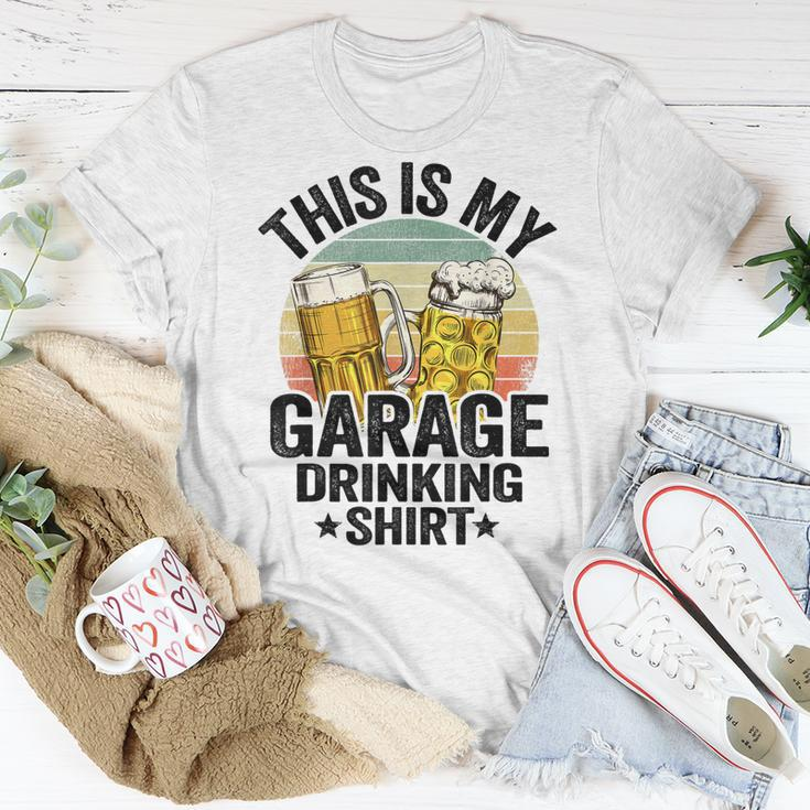Garage Drinker Dad Vintage Beer This Is My Garage Drinking T-Shirt Funny Gifts